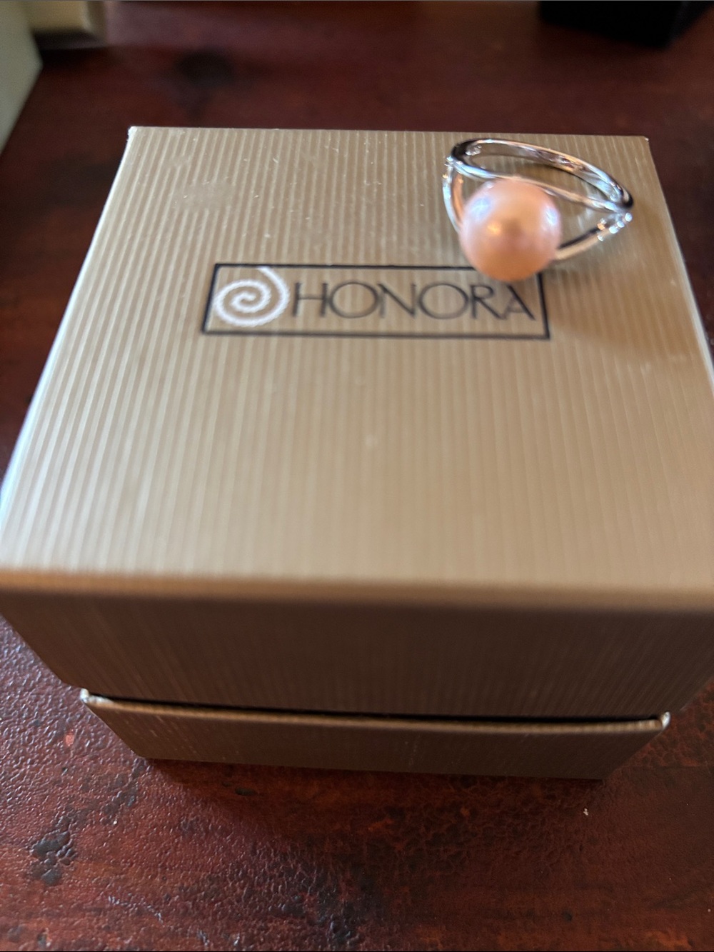 Honora Sterling Silver Ring with Soft Pink Pearl